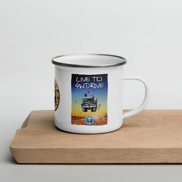 Enamel Mug - Roothy Lifestyle - Live To 4WDrive Design