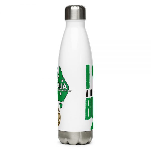 Stainless Steel Water Bottle - Unlock Australia - I Love Aussie Bush Design