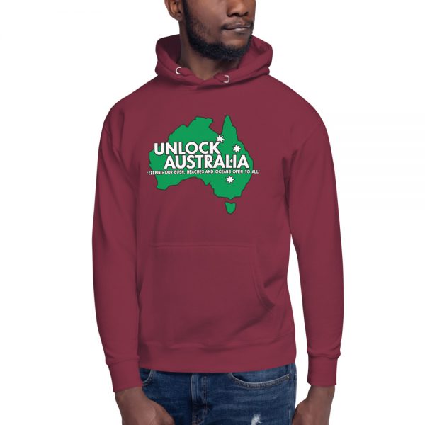 Unisex Hoodie - Unlock Australia - Love Bush Design