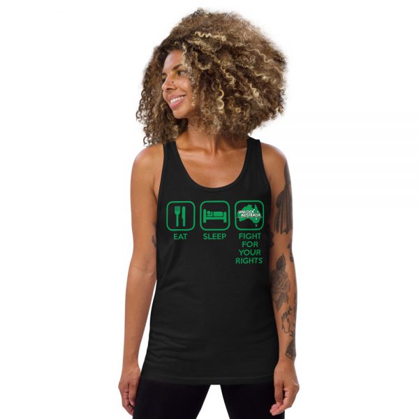 Unisex Tank Top - Unlock Australia - Fight For Your Rights Design