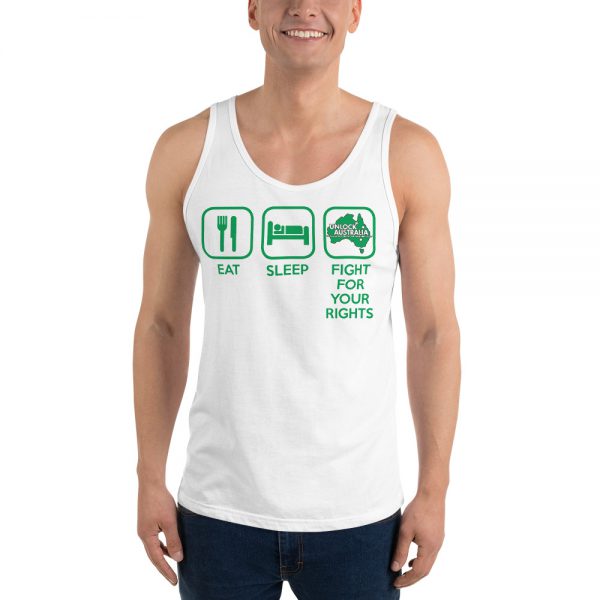 Unisex Tank Top - Unlock Australia - Fight For Your Rights Design