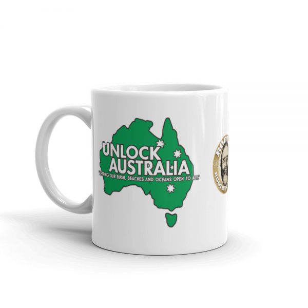 White Ceramic Mug - Unlock Australia - Map design