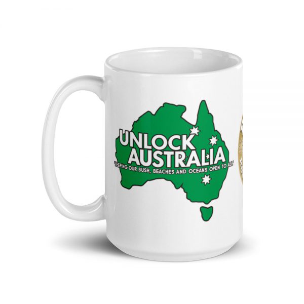 White Ceramic Mug - Unlock Australia - Love Bush Design