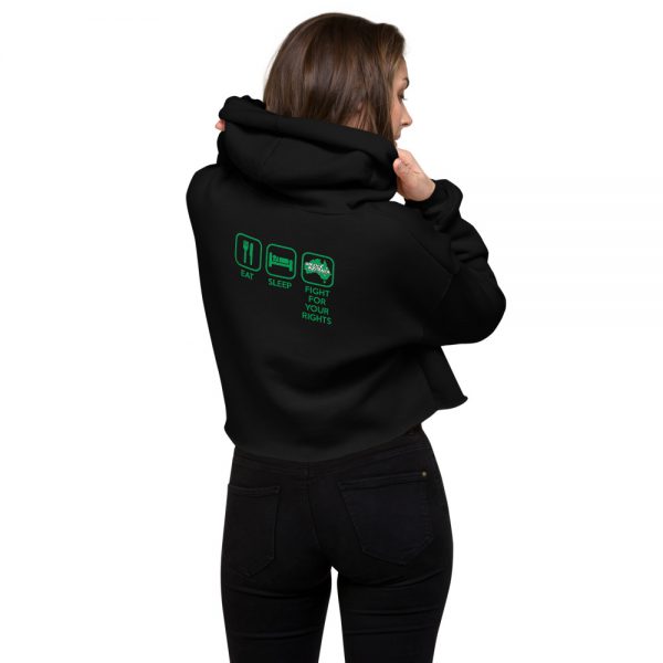 Women's Crop Hoodie - Unlock Australia - Fight For Your Rights Design