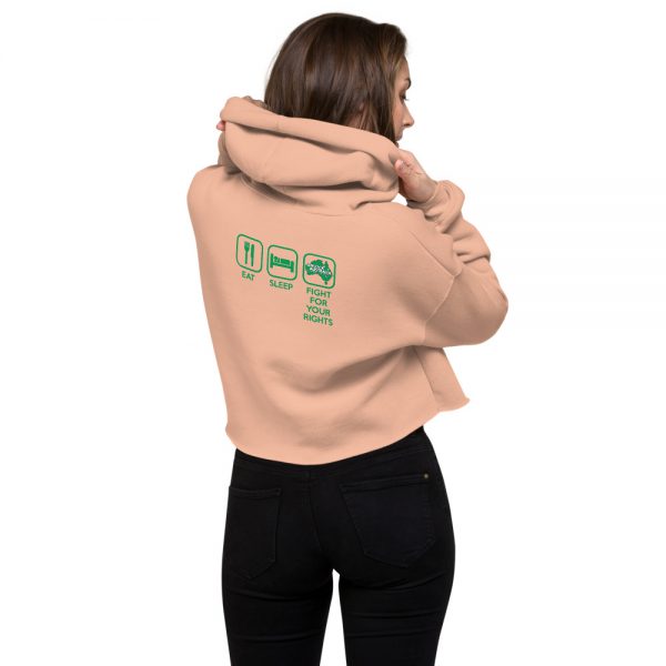 Women's Crop Hoodie - Unlock Australia - Fight For Your Rights Design