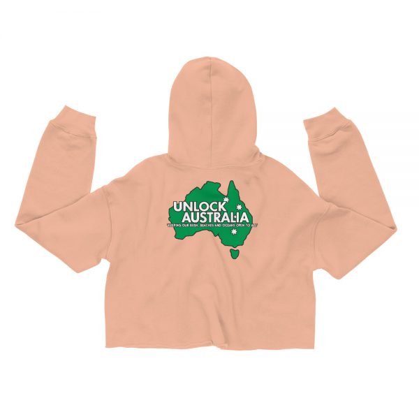 Women's Crop Hoodie - Unlock Australia - Map Design