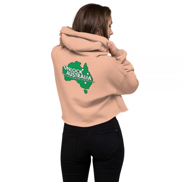 Women's Crop Hoodie - Unlock Australia - Map Design