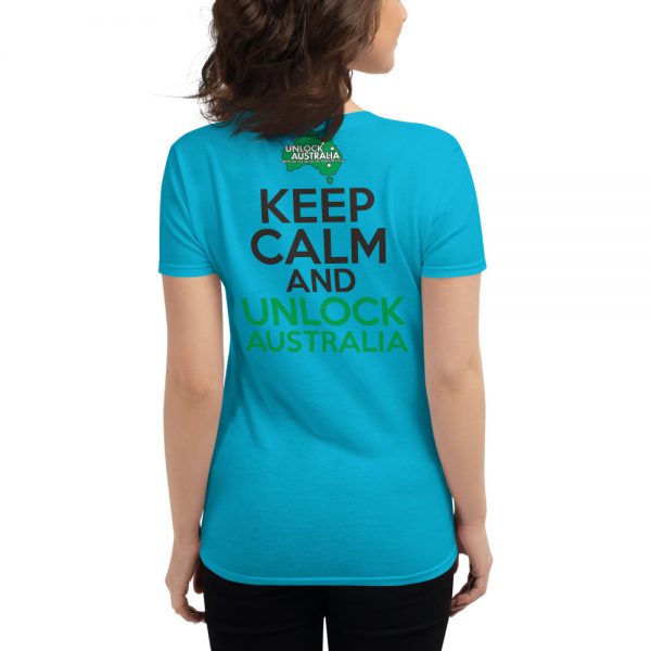 Women's short sleeve t-shirt - Unlock Australia - Keep Calm Design