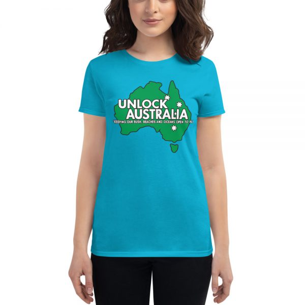 Women's short sleeve t-shirt - Unlock Australia - Keep Calm Design