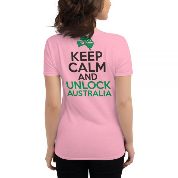 Women's short sleeve t-shirt - Unlock Australia - Keep Calm Design