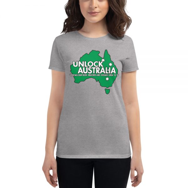 Women's short sleeve t-shirt - Unlock Australia - Keep Calm Design