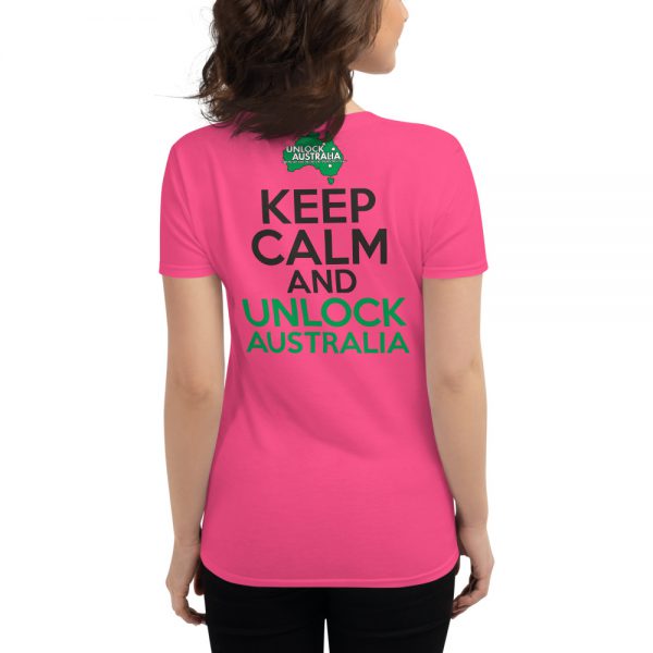 Women's short sleeve t-shirt - Unlock Australia - Keep Calm Design