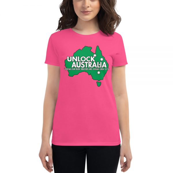 Women's short sleeve t-shirt - Unlock Australia - Fight For Your Rights Design