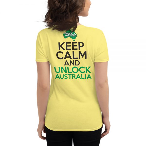 Women's short sleeve t-shirt - Unlock Australia - Keep Calm Design