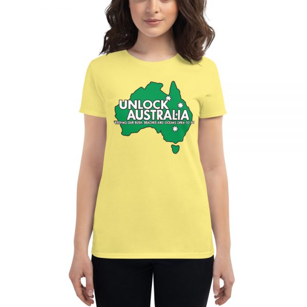 Women's short sleeve t-shirt - Unlock Australia - Love Aussie Bush Design