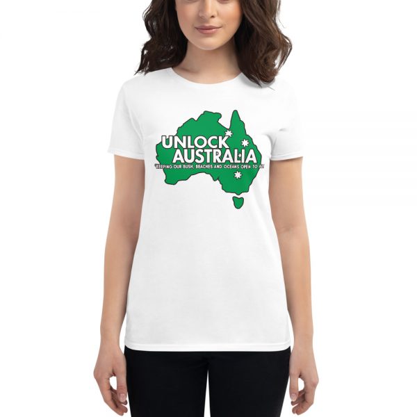 Women's short sleeve t-shirt - Unlock Australia - Keep Calm Design