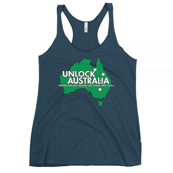 Women's Racerback Tank - Unlock Australia - Map Design