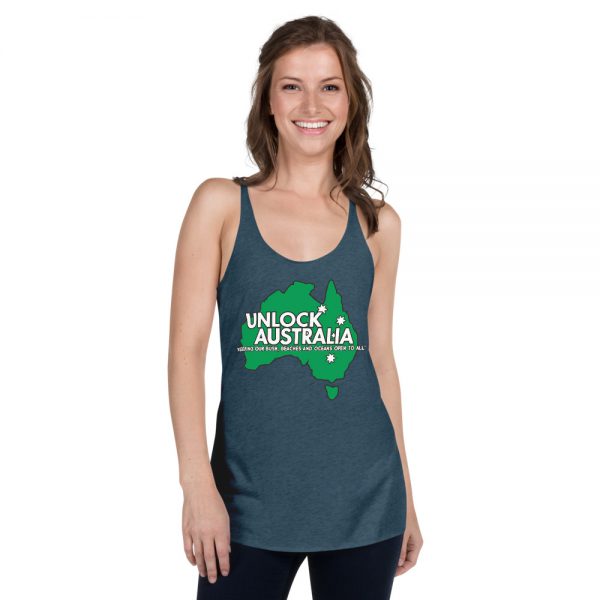 Women's Racerback Tank - Unlock Australia - Map Design