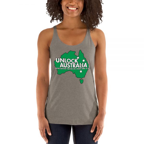 Women's Racerback Tank - Unlock Australia - Map Design