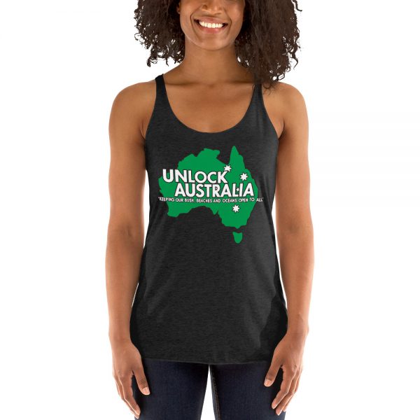 Women's Racerback Tank - Unlock Australia - Map Design