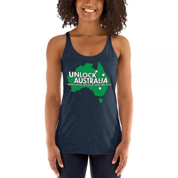 Women's Racerback Tank - Unlock Australia - Map Design