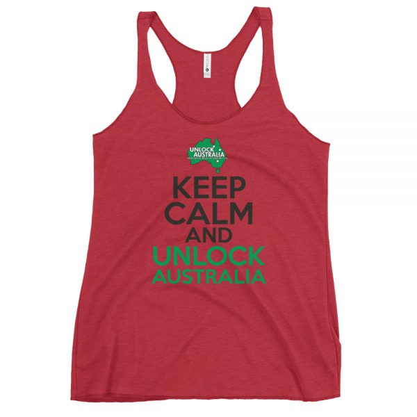 Women's Racerback Tank - Unlock Australia - Keep Calm Design