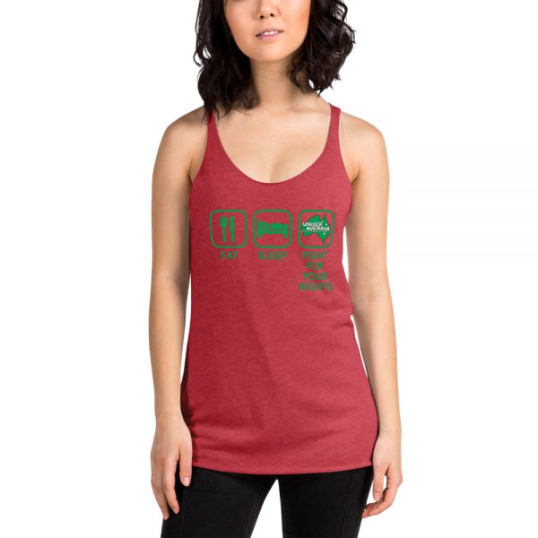 Women's Racerback Tank - Unlock Australia - Fight For Your Rights Design