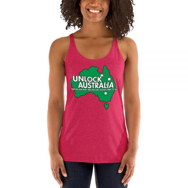 Women's Racerback Tank - Unlock Australia - Map Design