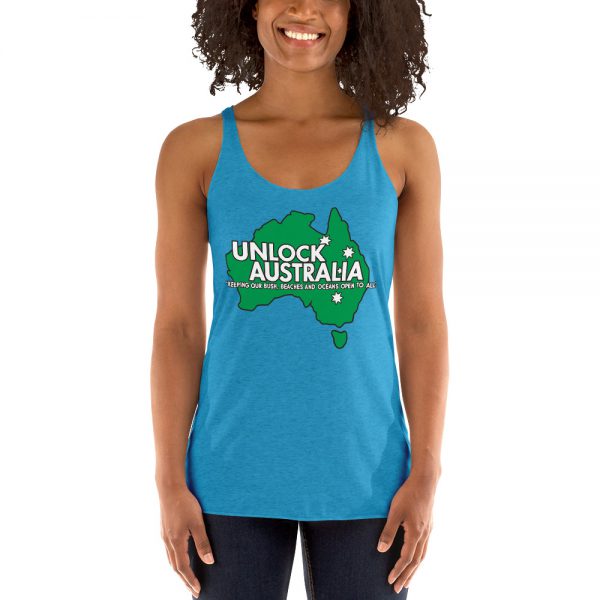 Women's Racerback Tank - Unlock Australia - Map Design