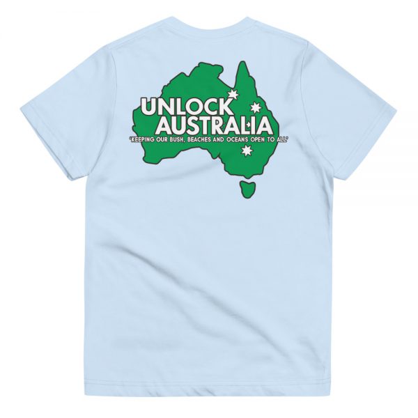 Youth Jersey T-shirt - Unlock Australia - Fight For Your Rights Design