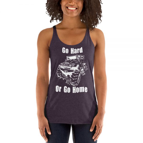 Women's Racerback Tank - 40 Series - Go Hard Or Go Home Design