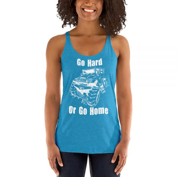 Women's Racerback Tank - 40 Series - Go Hard Or Go Home Design